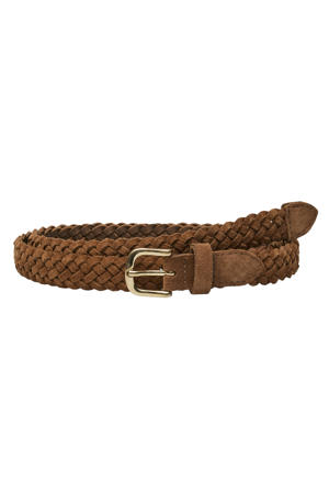 suede riem VMVEDA cognac