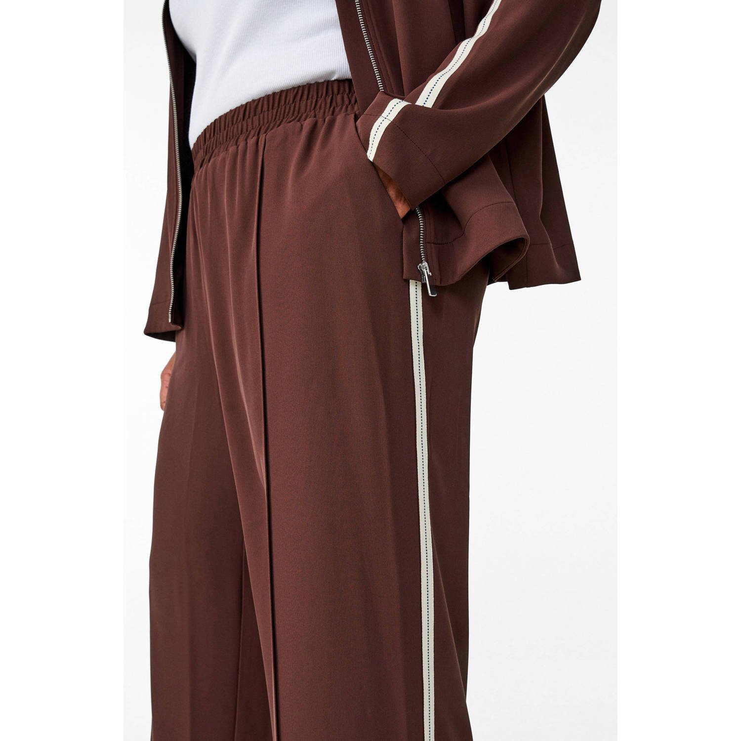Zizzi straight regular waist broek rood