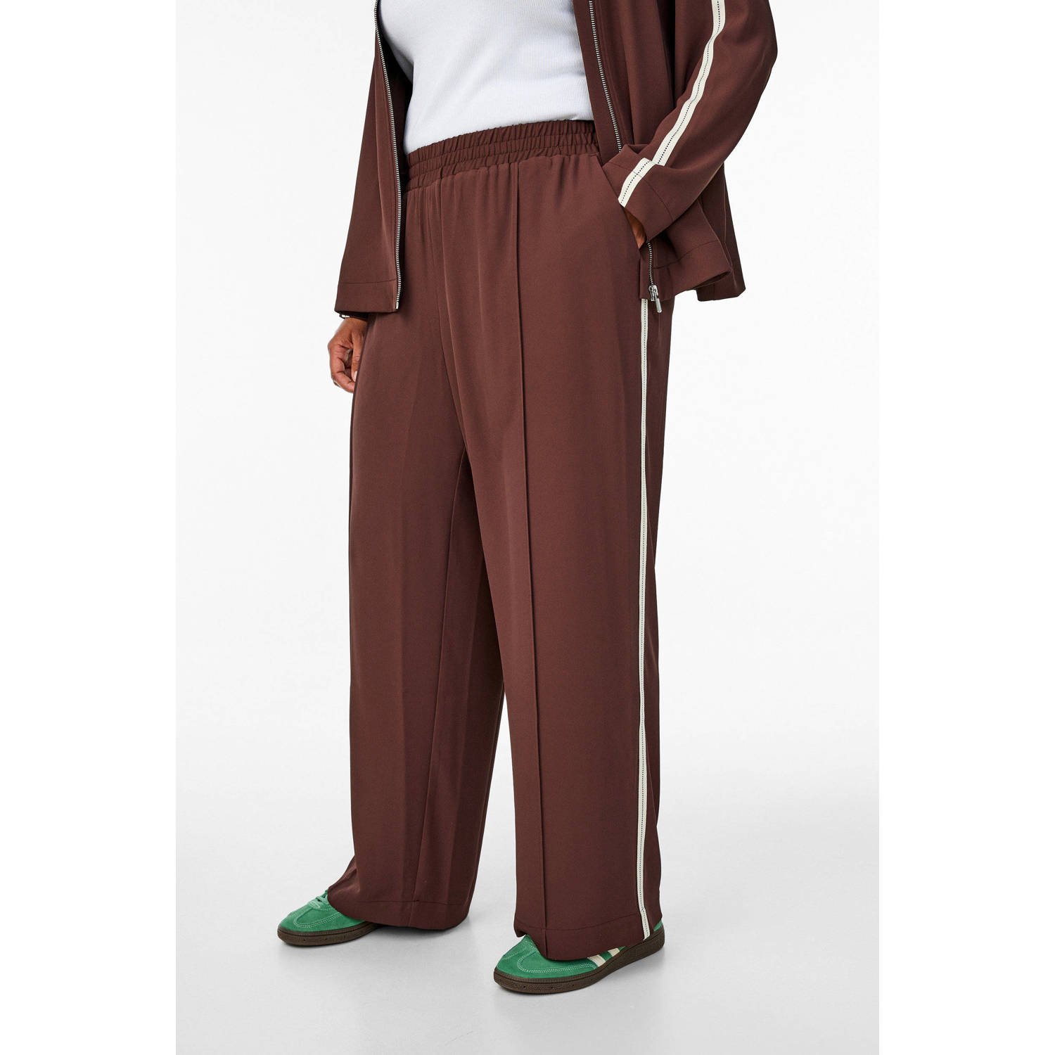 Zizzi straight regular waist broek rood