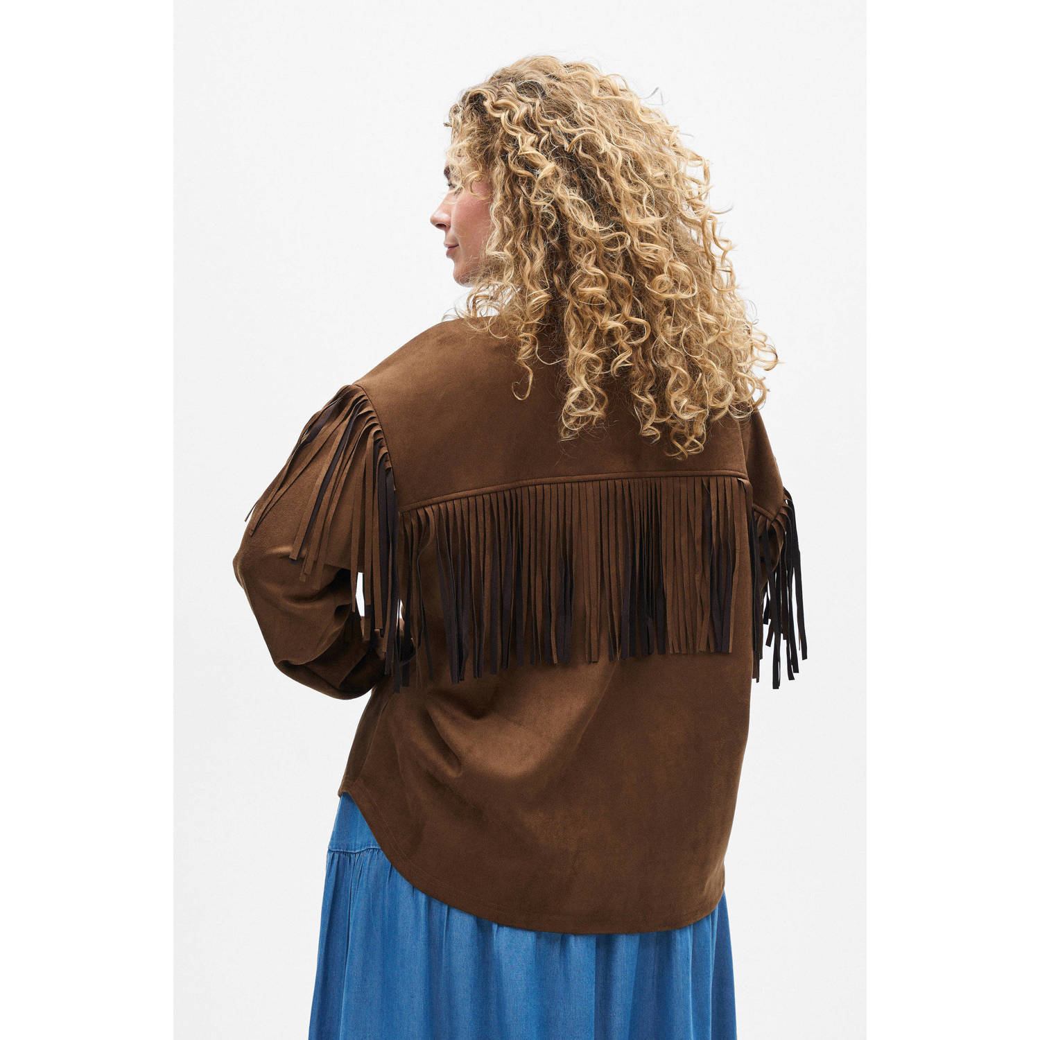 Zizzi suede blouse camel