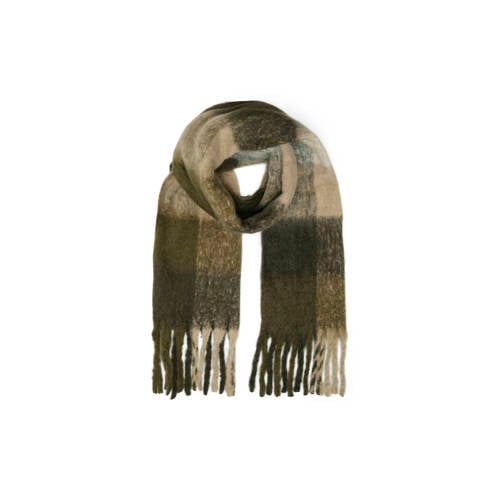 VERO MODA geruite sjaal VMIVY bruin afbeelding