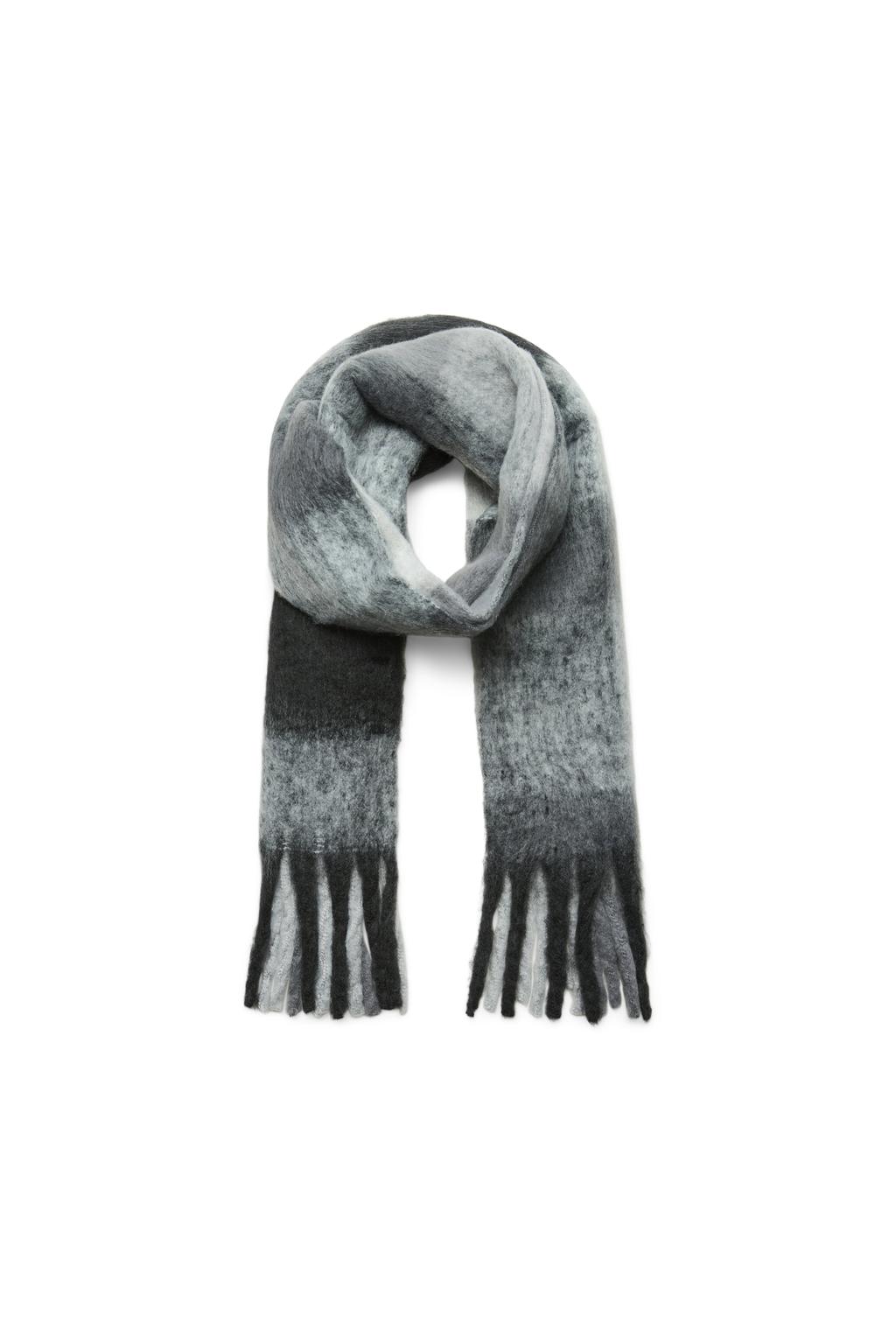 VERO MODA geruite sjaal VMIVY grijs
