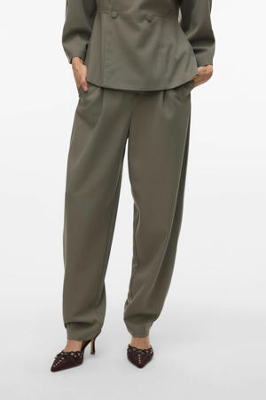 high waist broek groen