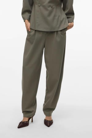 high waist broek groen