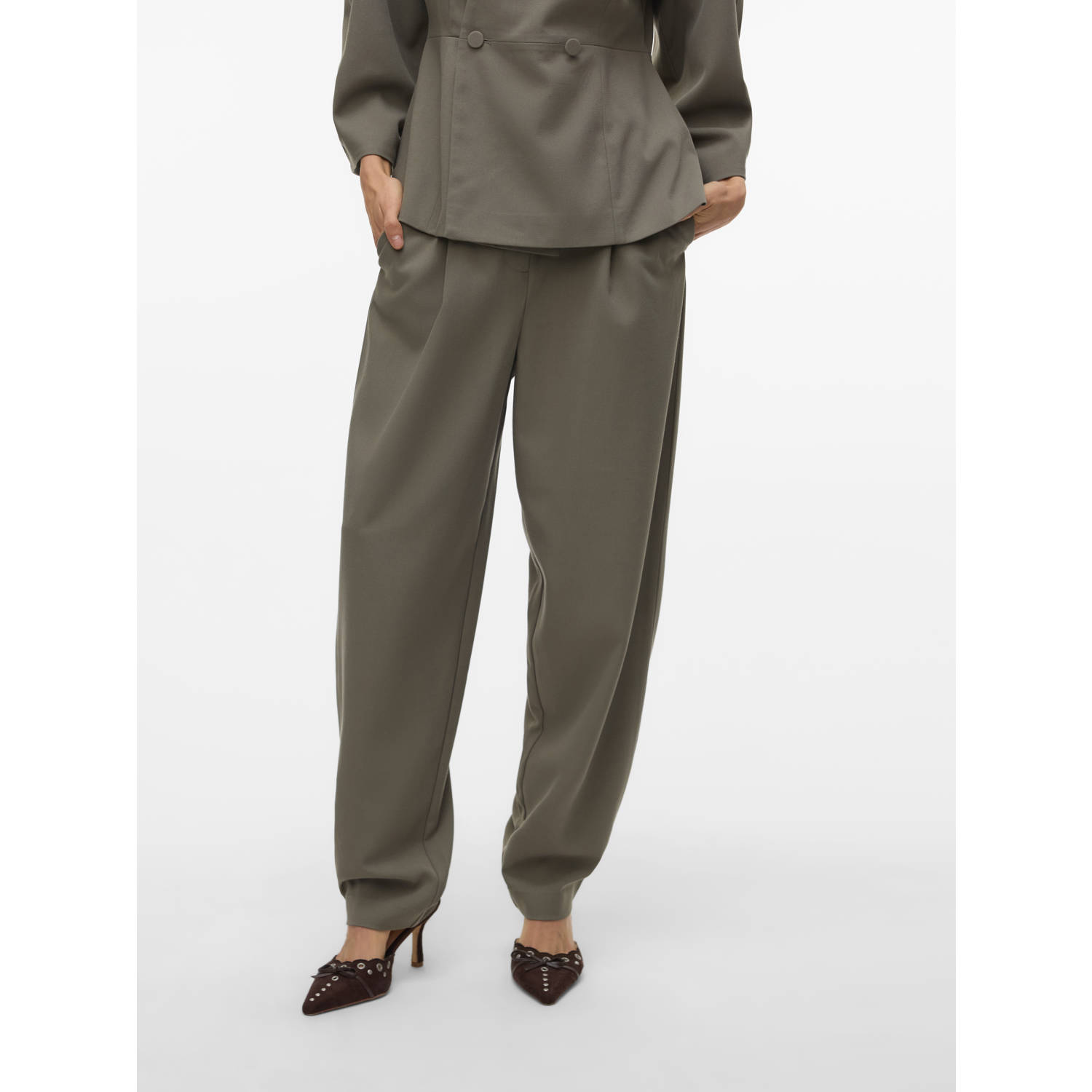 AWARE high waist broek groen
