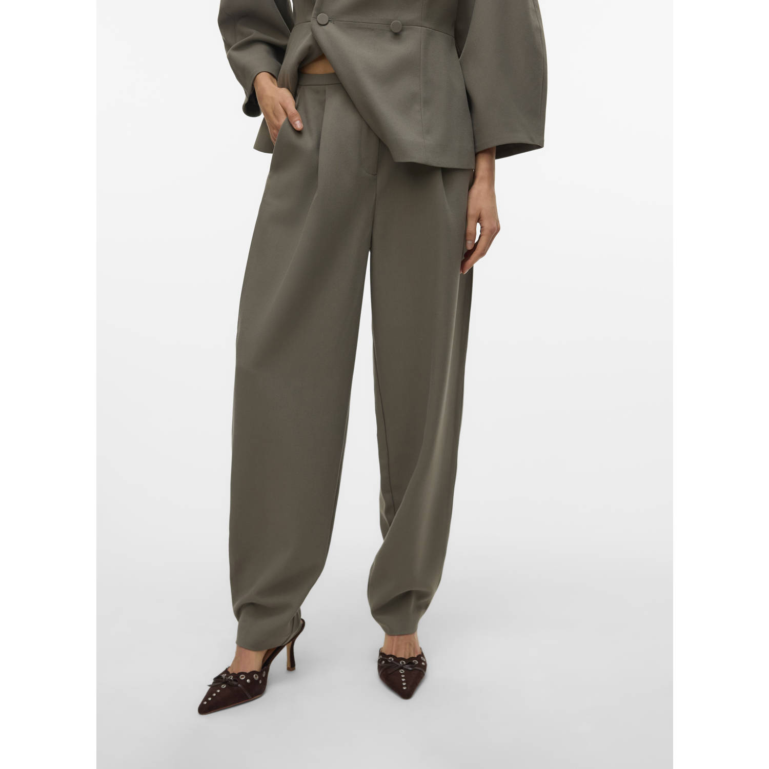 AWARE high waist broek groen