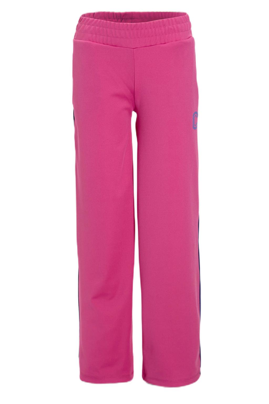 Roze meisjes Coolcat wide leg joggingbroek Mikkie van katoen met logo dessin