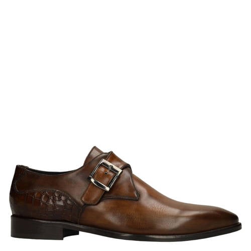 Black Label leren gespschoenen cognac afbeelding