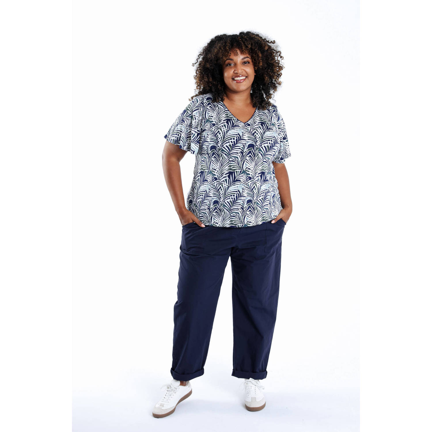 Paprika top donkerblauw