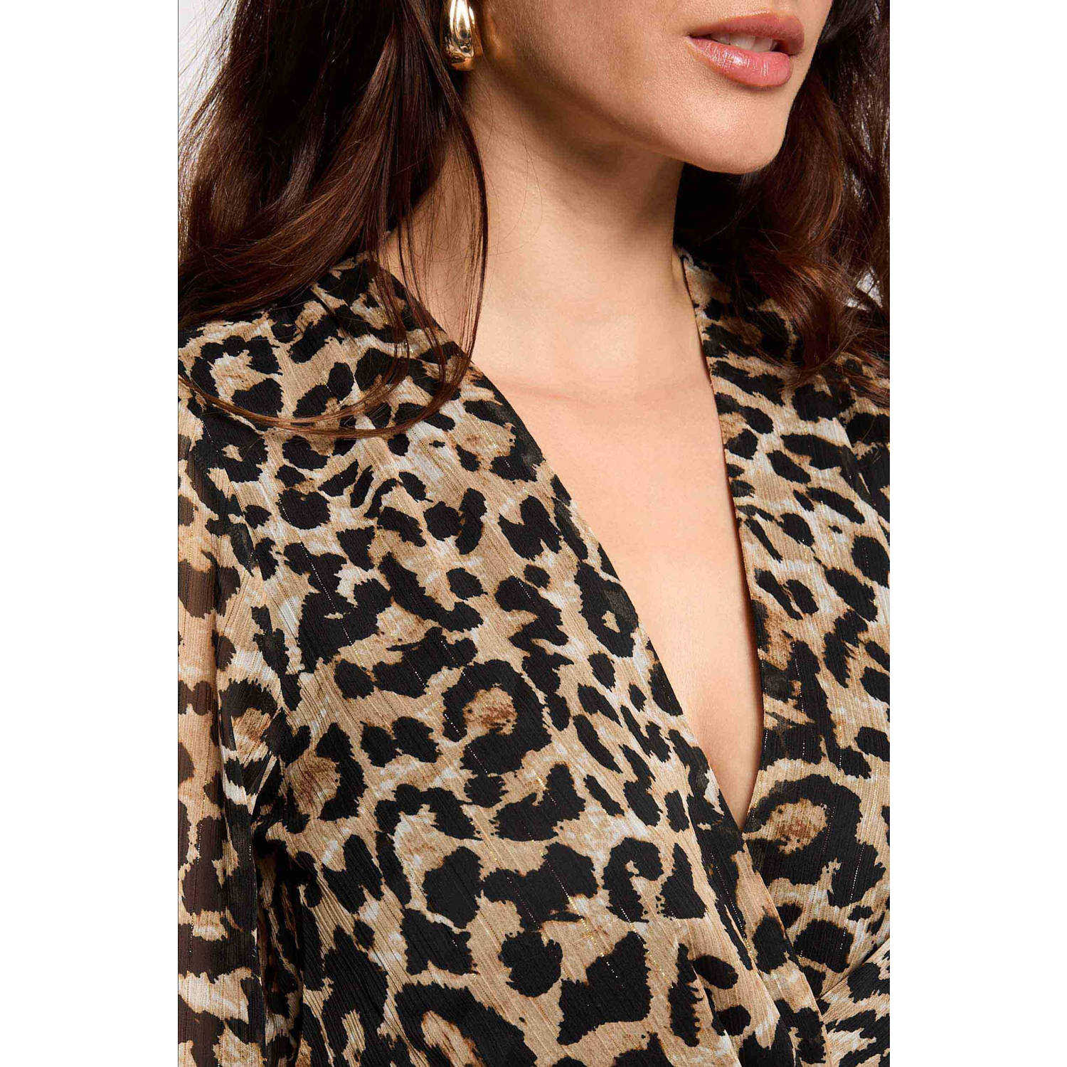 Morgan korte jurk beige