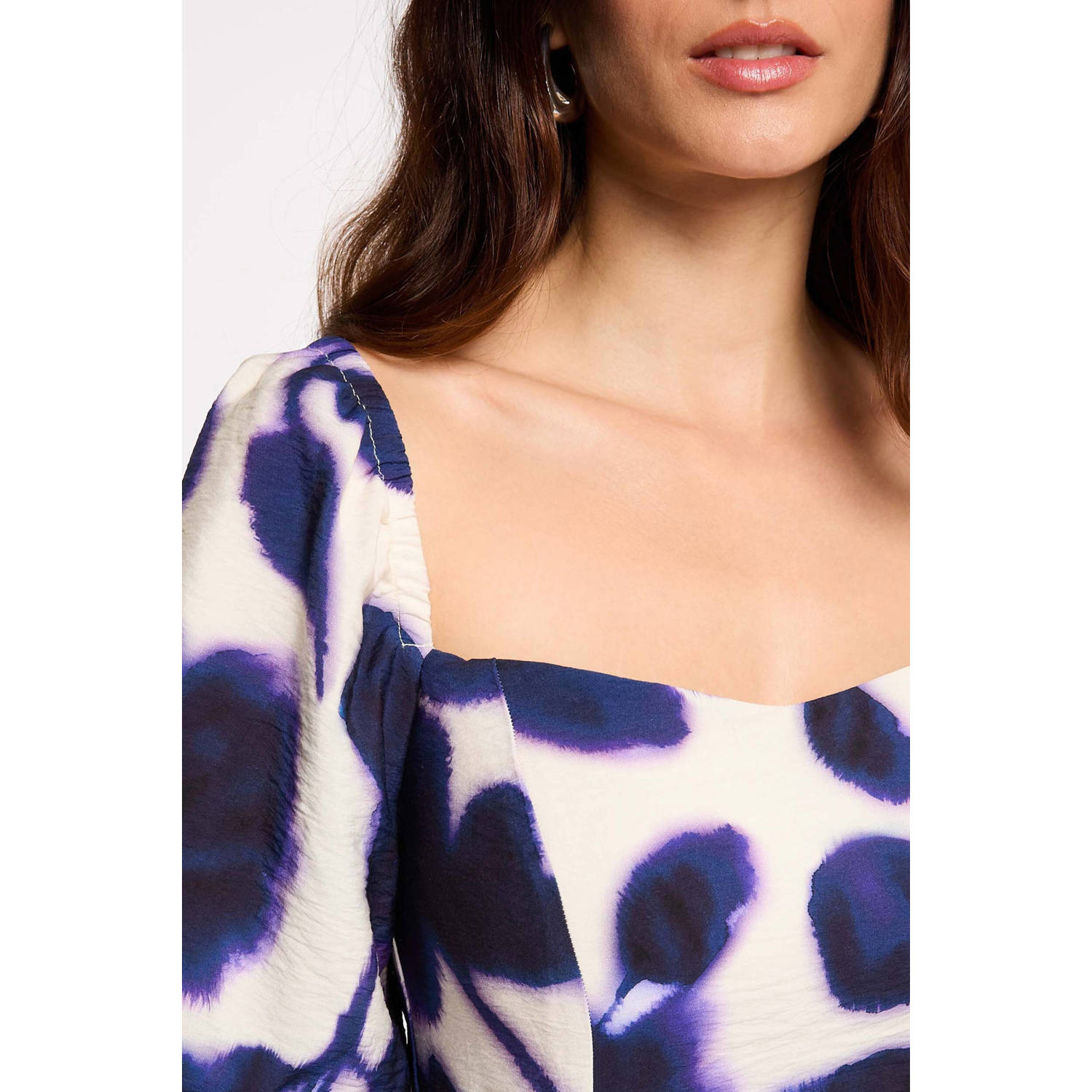 Morgan midi jurk ecru
