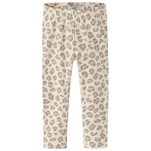 NAME IT MINI legging zand/paars afbeelding
