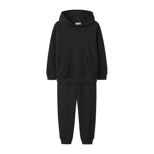 NAME IT KIDS hoodie + joggingbroek zwart afbeelding