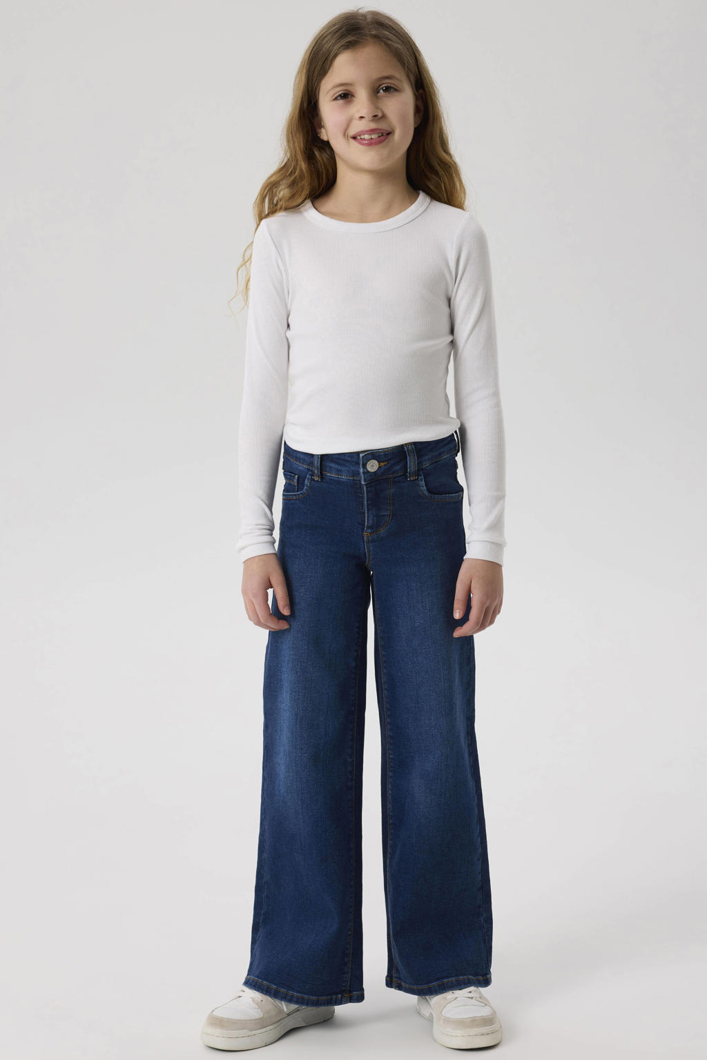 NAME IT KIDS wide leg jeans dark blue denim