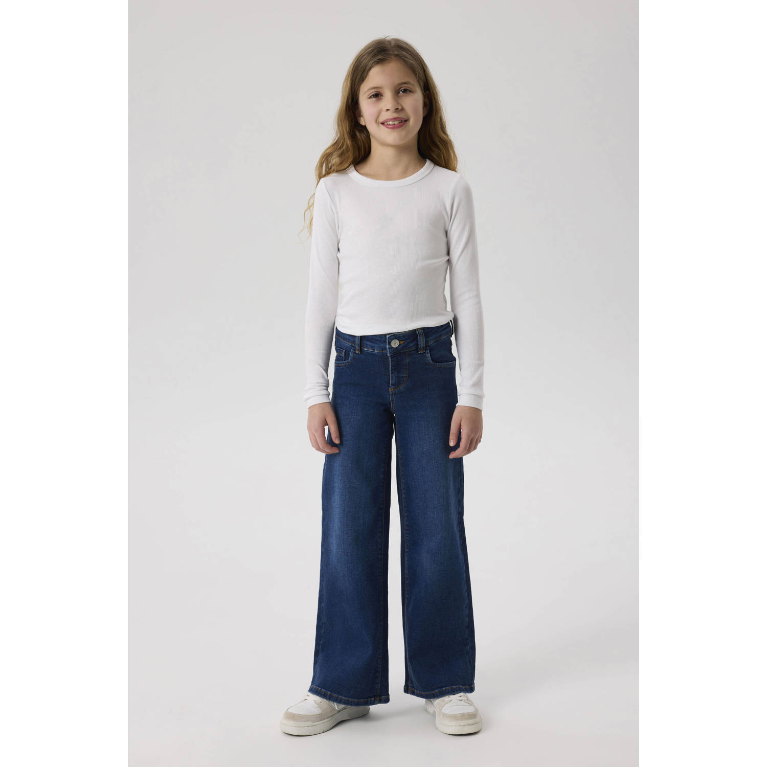 NAME IT KIDS wide leg jeans dark blue denim