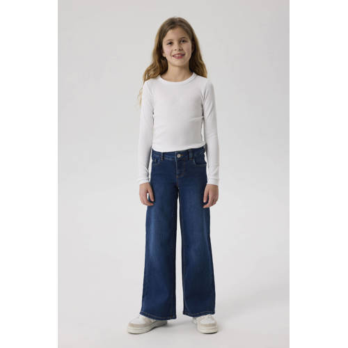 NAME IT KIDS wide leg jeans dark blue denim afbeelding