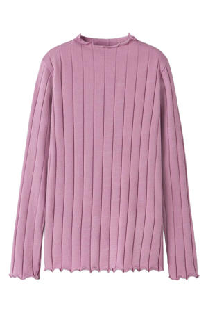 longsleeve rib gebreid paars
