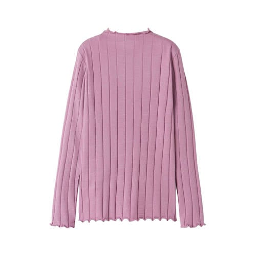 NAME IT KIDS longsleeve rib gebreid paars afbeelding