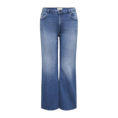 ONLY CARMAKOMA high waist wide leg jeans light blue denim afbeelding