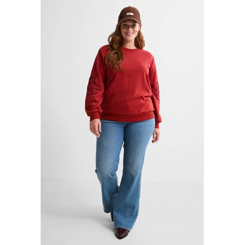 ONLY CARMAKOMA flared jeans light blue denim afbeelding