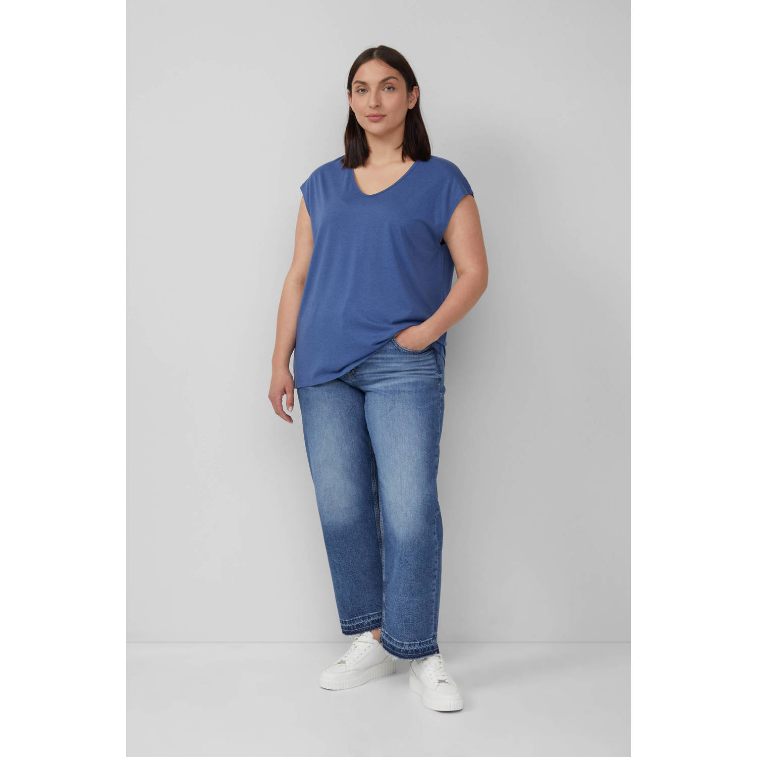 s.Oliver Curve jersey top blauw