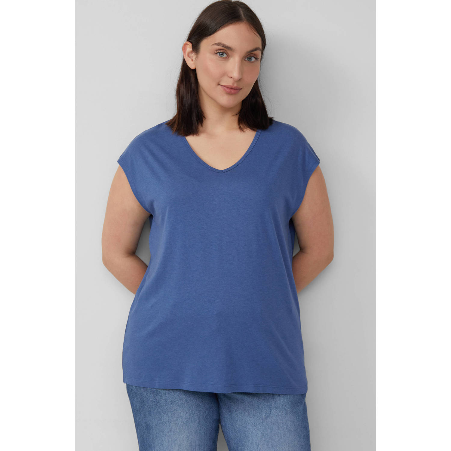 s.Oliver Curve jersey top blauw