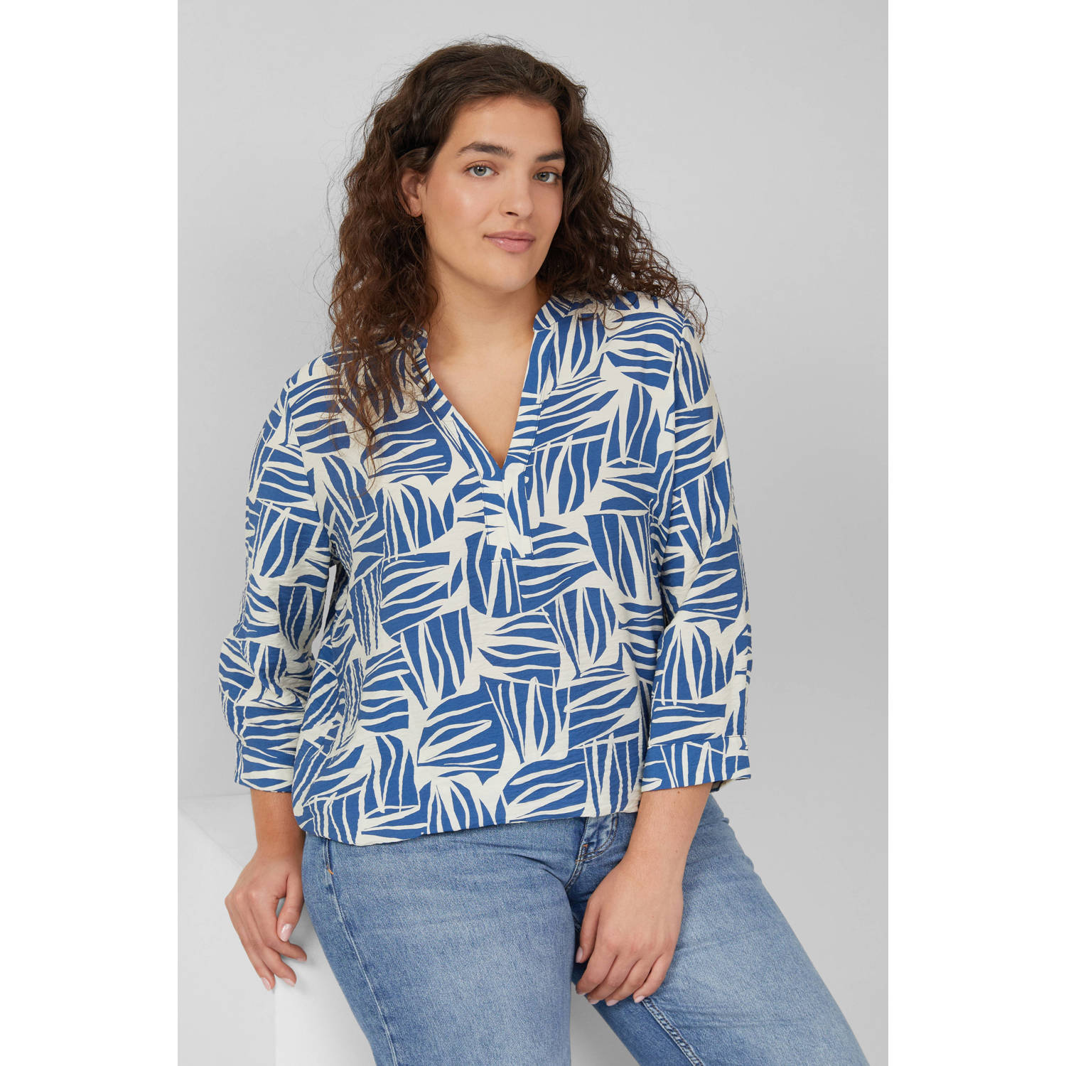 S.Oliver Curve blousetop blauw