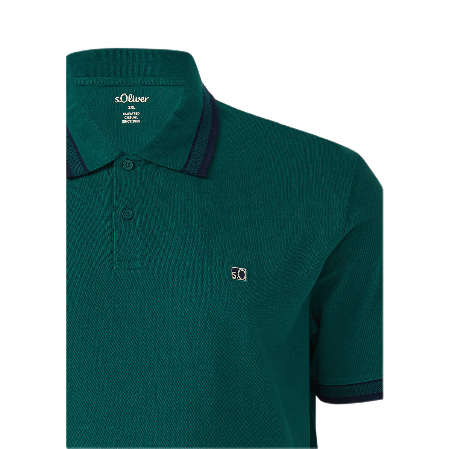 s.Oliver Big Size regular polo groen