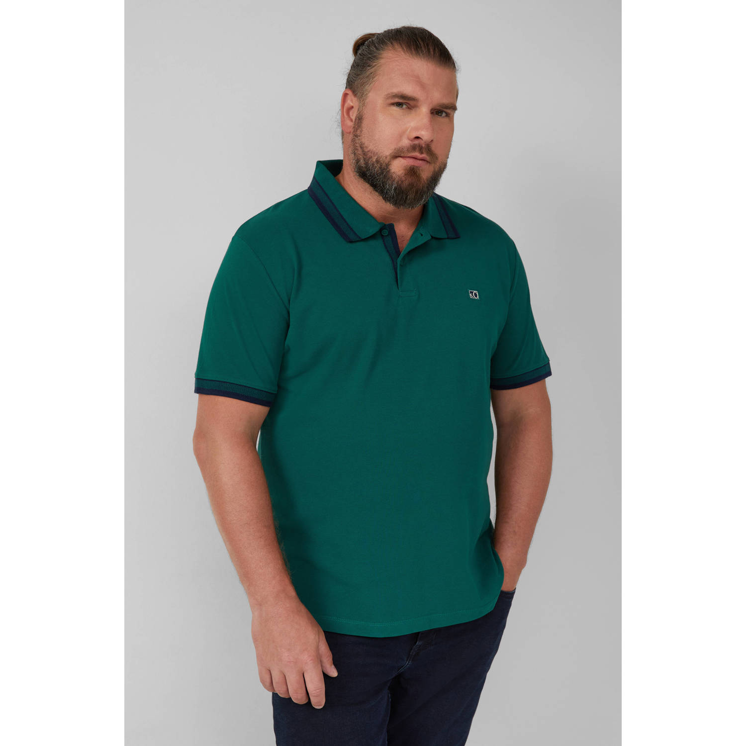 S.Oliver Big Size regular polo groen