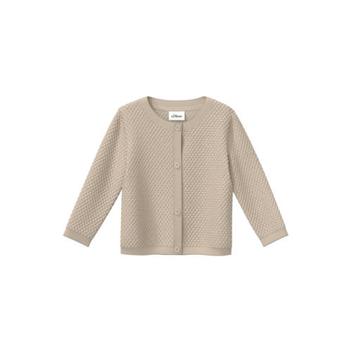 s.Oliver gebreid vest beige afbeelding