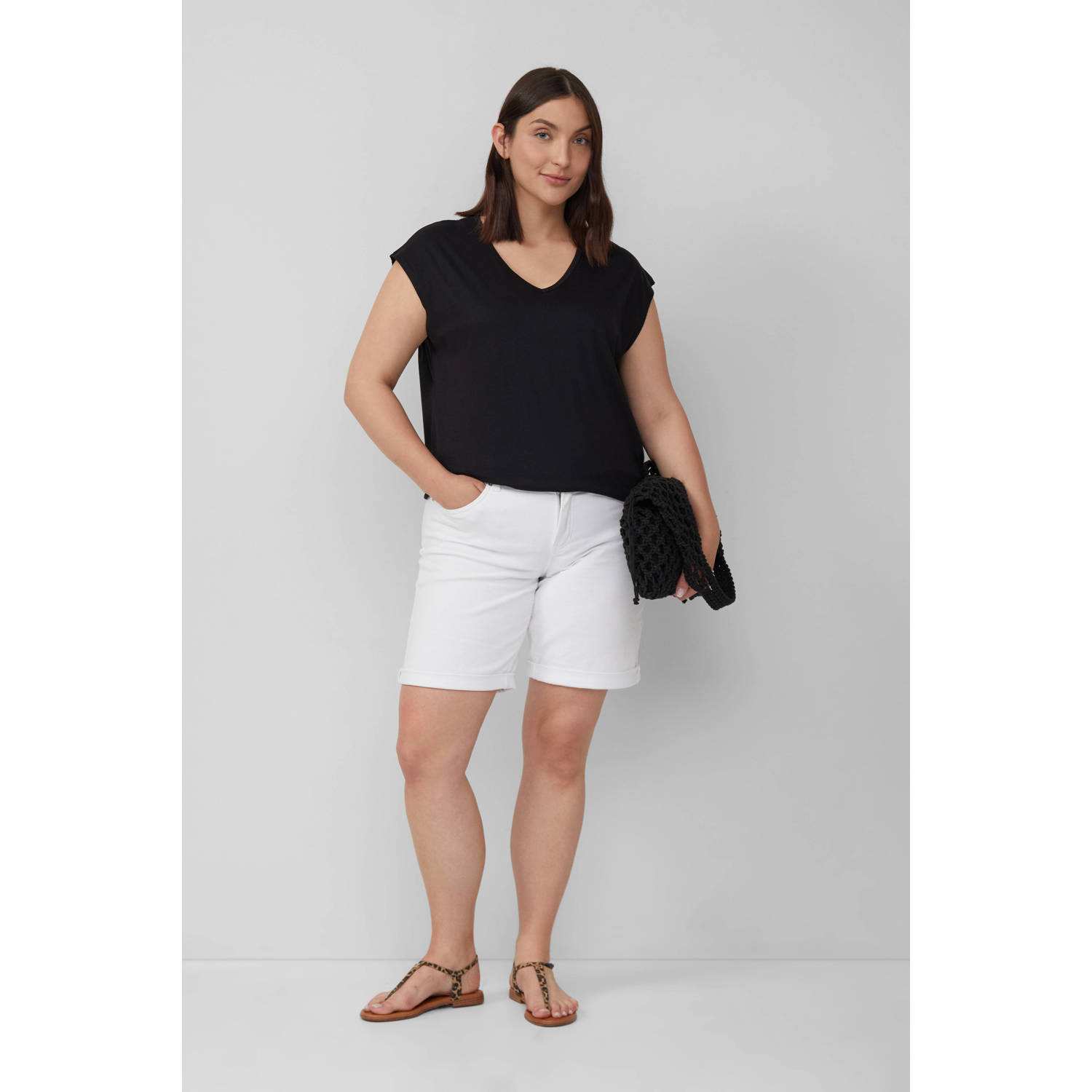 s.Oliver Curve jersey top zwart