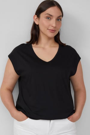 jersey top zwart