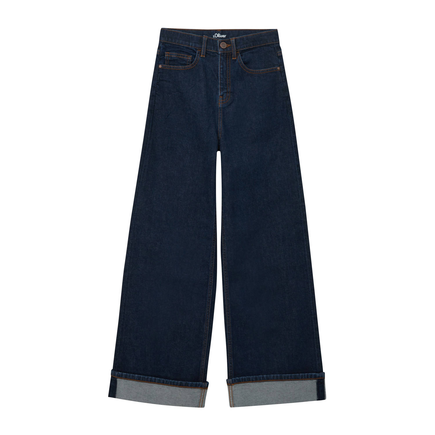 S.Oliver high waist wide leg jeans dark blue denim