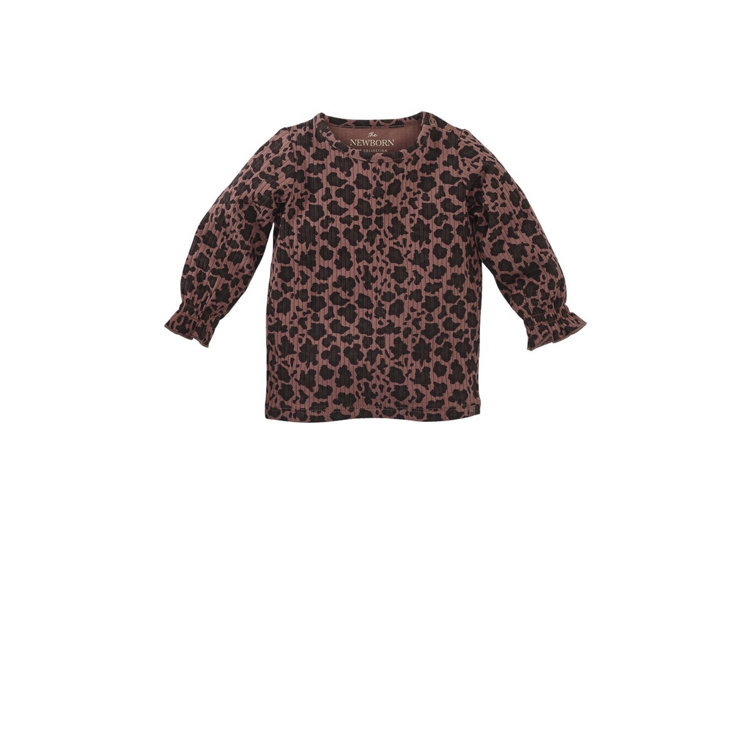 Z8 newborn longsleeve Perla panterprint bruin