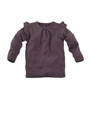 longsleeve Neva met ruches paars