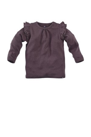 longsleeve Neva met ruches paars
