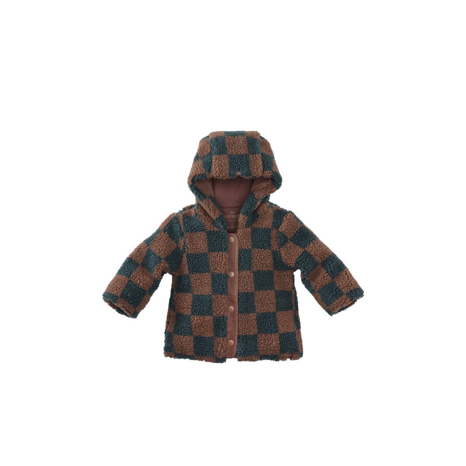 Z8 newborn teddy winterjas Naim bruin grijs
