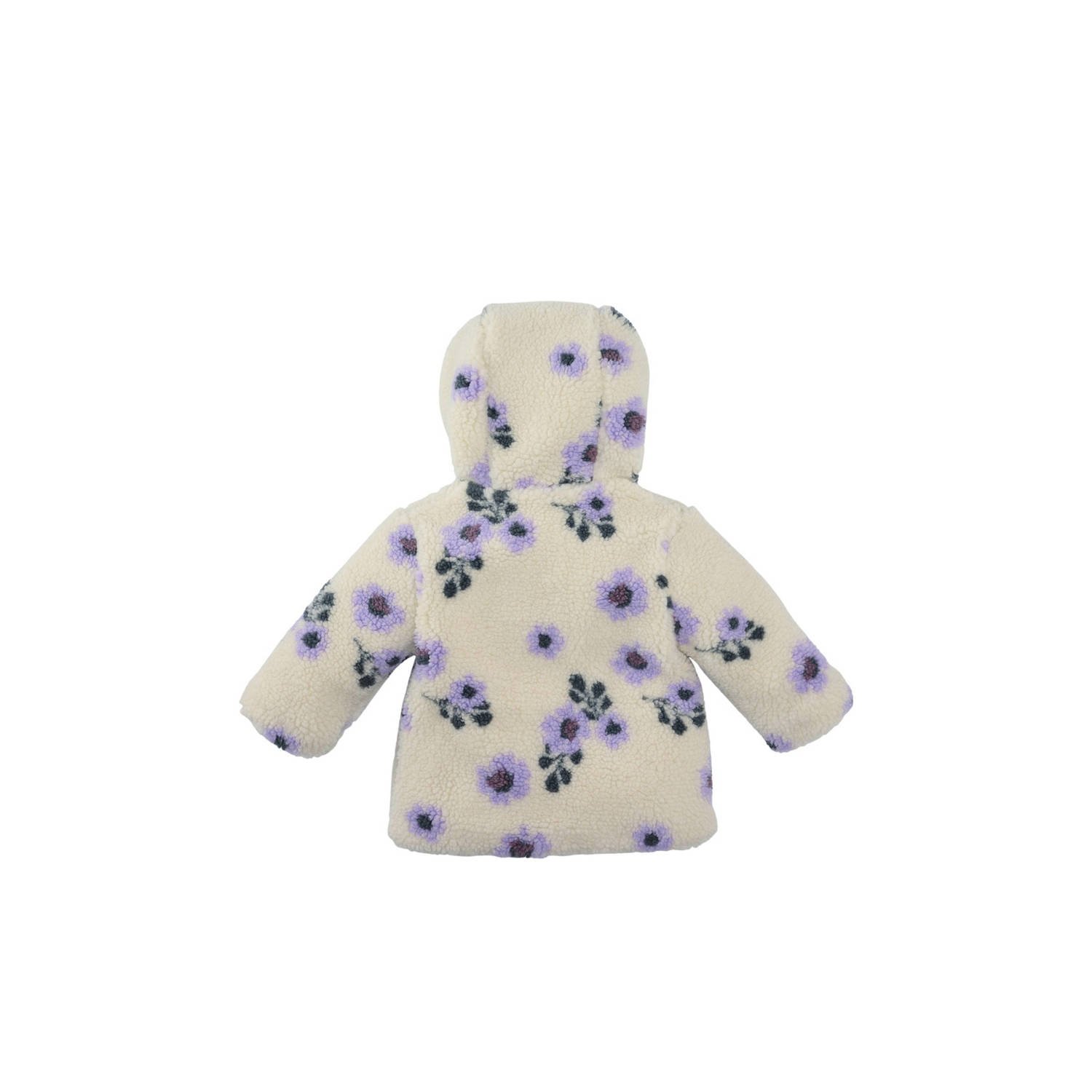 Z8 newborn teddy winterjas Nayla offwhite paars