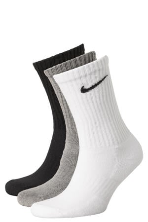 sportsokken - set van 3 paar zwart/grijs/wit