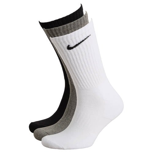 Nike sportsokken Everyday Cushioned - set van 3 paar zwart/grijs/wit afbeelding
