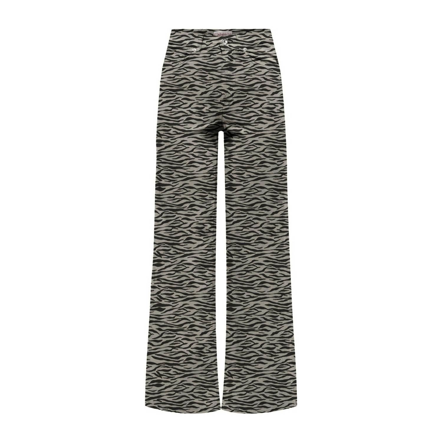 ONLY high waist wide leg jeans grijs