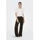 ONLY high waist wide leg jeans panterprint donkerbruin/zwart