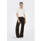 ONLY high waist wide leg jeans panterprint donkerbruin/zwart