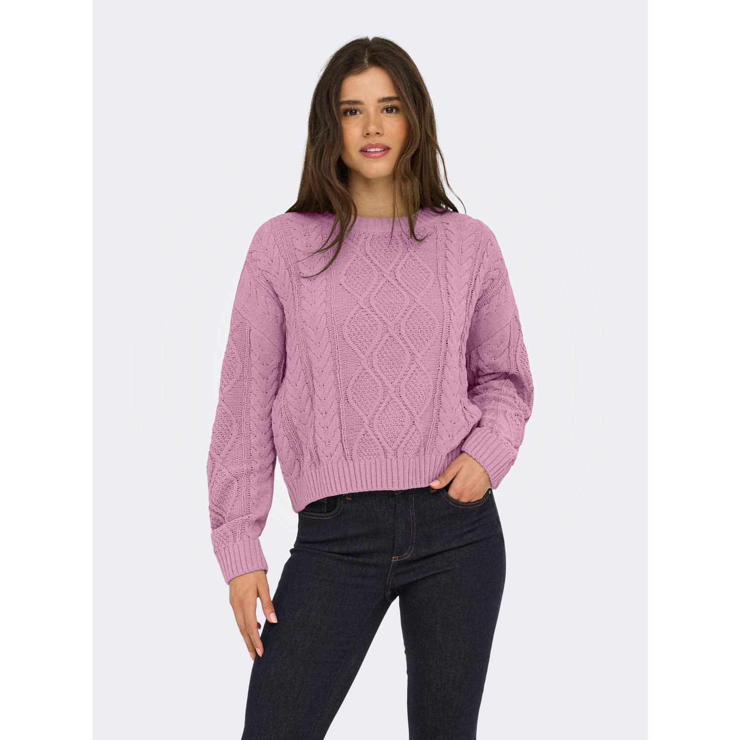 ONLY gebreide trui roze