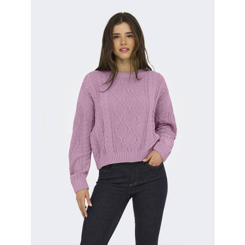 ONLY gebreide trui roze afbeelding