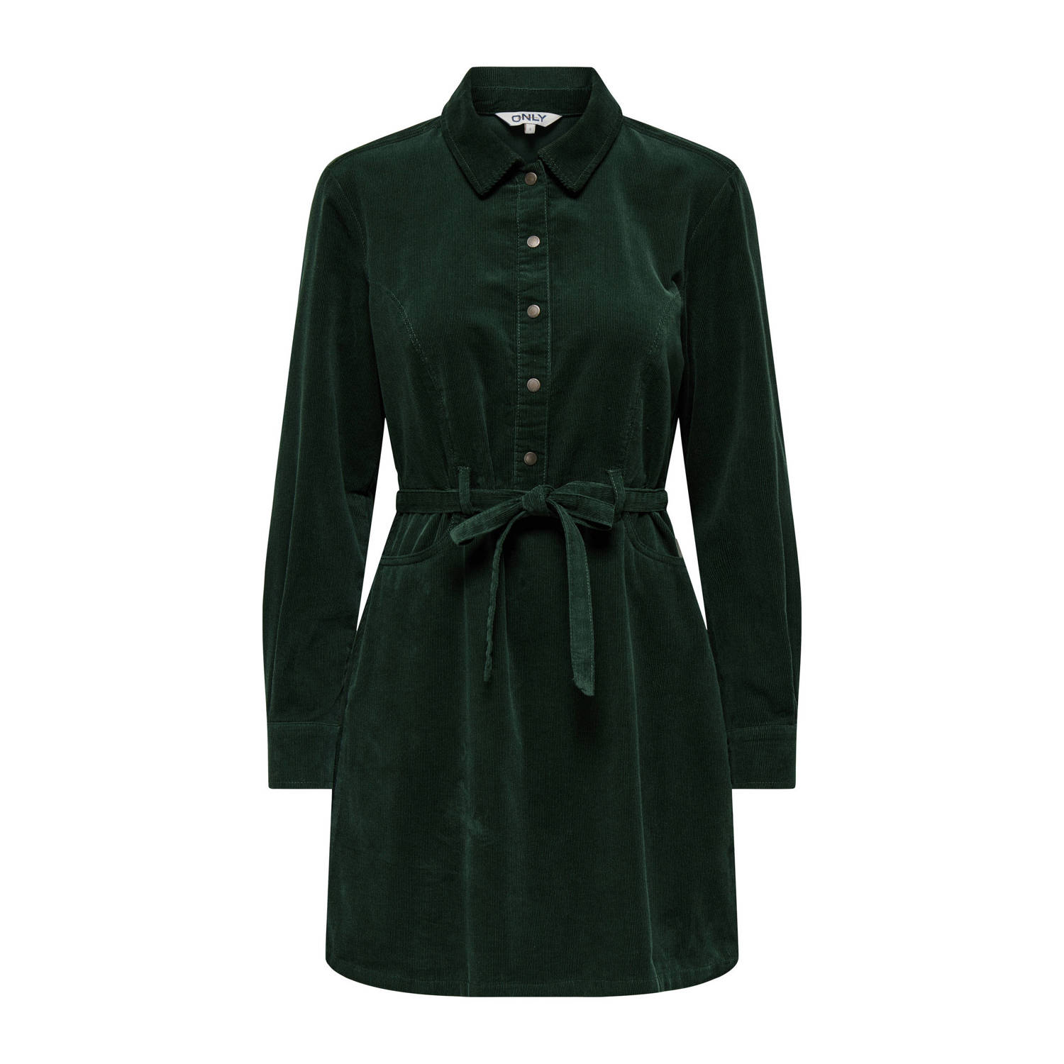 ONLY corduroy blousejurk donkergroen