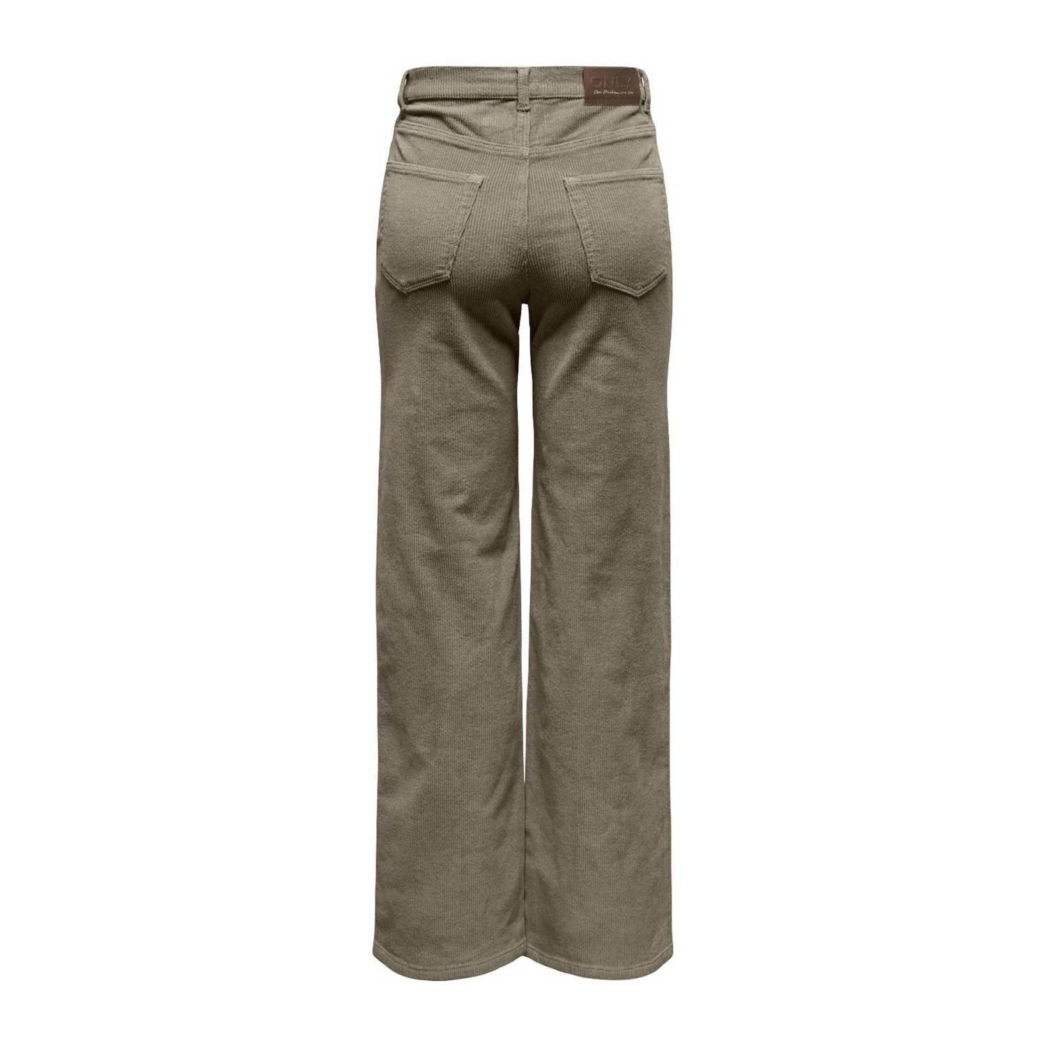 ONLY straight high waist casual broek rib gebreid