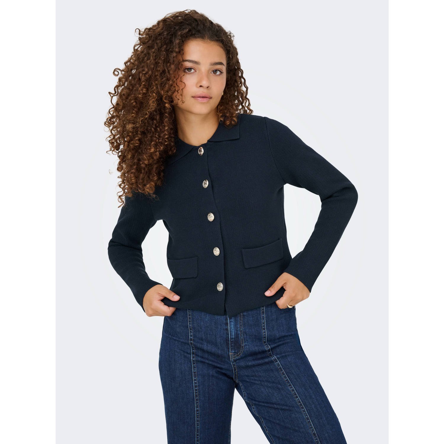ONLY gebreid vest marine