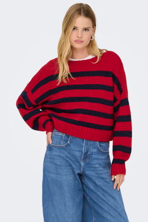 pullover rood gebreid