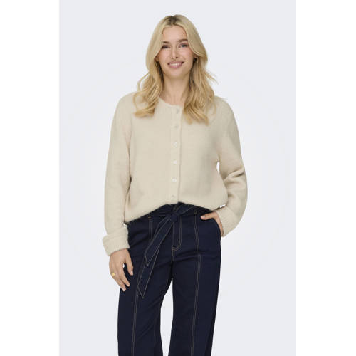 ONLY gebreid vest met wol beige afbeelding